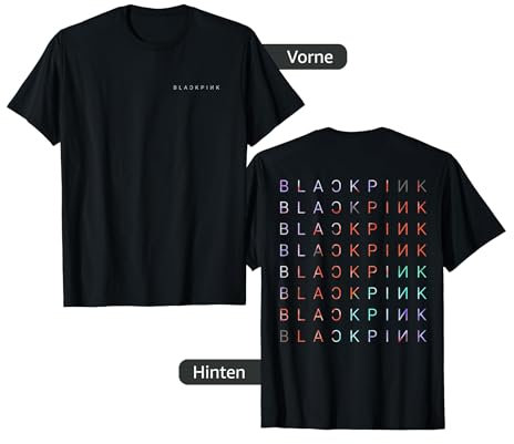 Blackpink Offizielles mehrfarbiges Logo T-Shirt