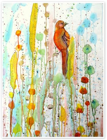 Pause Poster von Sylvie Demers 50 x 70 cm Pastell Wandbilder Wanddeko