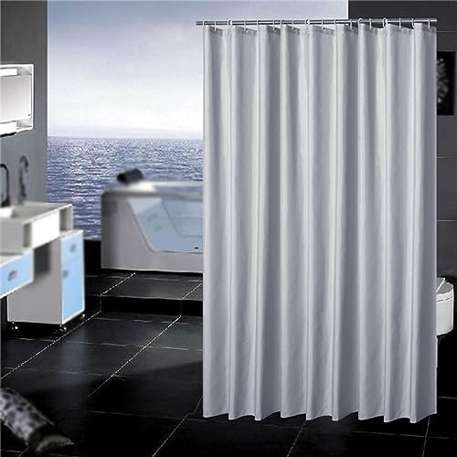 Chenbing Art Duschvorhang Textil 120x190cm Einfarbig Anti-schimmel Wasserdicht Digitaldruck Duschvorhänge Lang Waschbar Stoff Dusche Vorhang mit Haken für Bad und Badewanne Perfekt als Raumteiler
