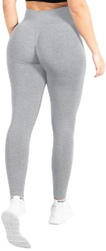 SMILODOX Leggings Damen Amaze Pro mit Scrunch, Butt Lift Sporthose High Waist V-Shape Trainingshose Seamless Blickdicht Yogahose Für Sport Fitness Alltag