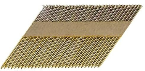 UnitSteel Halbkopf-Streifennägel - 3,1X80mm, 3.000 stück, Nägel für Druckluft-Nagler, D-Kopf, Glatt/blank, für fast alle Marken von Tackern