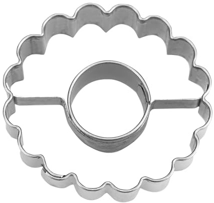 Staedter Linzer-Ausstecher Ring in Ring ø 4 cm/H 1,5 cm gewellt, Silber