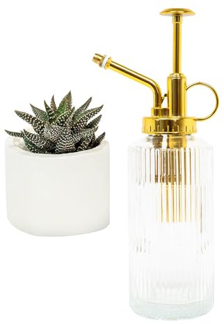 MEKKAPRO Clear Glass Plant Mister for inside, Mister for Plants, Plant Sprayer Mister, Decorative Plant Mister Spray Bottle with Adjustable Nozzle for indoor plants, Succulents (230ml/ 7.8oz)