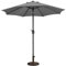Yaheetech Parasol de Jardin 270 cm avec Pied de Parasol 10 KG Parasol Inclinable Extérieur avec Cadre en Métal Protection Solaire pour Jardin Terrasse Patio Piscine Plage Balcon Gris