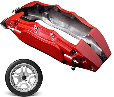 Pinza freno – Protezione per pinza freno auto, 2 pezzi in lega di alluminio | Moderna guarnizione universale per pinza auto, accessori per auto per protezione modifica freno a disco look sportivo