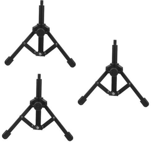WHAMVOX 3pcs Desk Tripod Microphone Stand Portable Mic Holder for Desktop Use Conferences Online Chats Broadcasts and Recordings