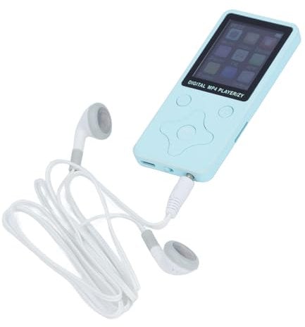 32GB MP3 Player with Bluetooth 5.0, 1.8 Inch LCD Screen, Portable HiFi Music Player with Speaker, 128GB Expansion Support, Digital Lossless Music MP3 MP4 Player for Kids (Blue)