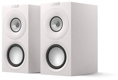 KEF Q Concerto Meta Passive Bookshelf HiFi Speakers, Satin White | Music | TV & Home Cinema | Gaming | 3-way Bass Reflex | 4 Uni-Q Driver with MAT | 6.5 LF Driver