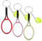 Yuanchu Lot de 3 Porte-Clés Raquette de Tennis, 3 Couleurs, Mini Balle, Pendentif Sport, Cadeau pour Homme, Femme, Fille - Violet, Vert, Rouge