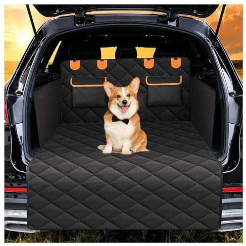 TVVXIO Kofferraumschutz Hund, für Volvo XC-60 (XC60) 2017-2024 wasserabweisend pflegeleicht, Schwarze Kofferraummatte mit Ladekantenschutz
