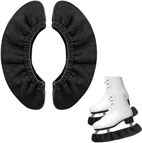 Kufenschoner Schlittschuhe, Schlittschuh Schoner, Universelle Passform, 40x7 cm, Schutz vor Rost und Schmutz, Elastische Schnittfeste Nylon-Mikrofaser Schutzüberzüge für Eishockey und Eiskunstlauf