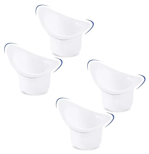 LONGHAO 4 pcs Jetable Plastique Gobelet de Lavage Oculaires de Gobelets pour Douche Oculaire en Silicone Blanc Laiteux 8 Ml Avec Des Graduations PréCises, UtiliséS Pour Garder Les Yeux Propres(#2)