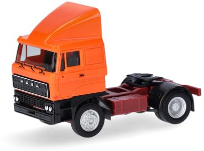 Herpa LKW Modell RABA Zugmaschine 2achs, orange, Miniatur im Maßstab 1:87, Sammlerstück, Made in Germany, Kunststoff