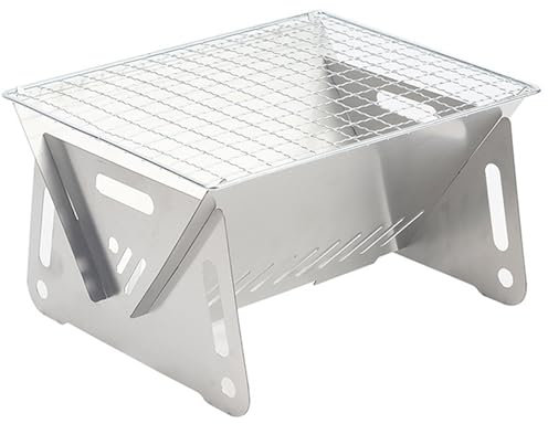 BEAHING Camping Holzofen tragbarer Klappstahl aus Edelstahl Holzbrennofen mit Netz und Tragetasche für Rucksackwanderungen im Freien, Camping -Wesentliche