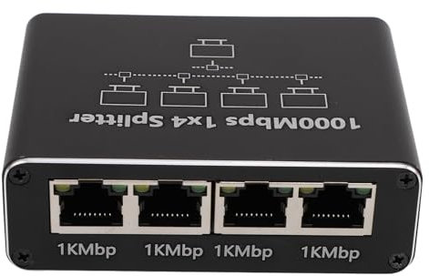 TIKATARER Ethernet -Splitter, Ethernet -Switch mit Plug and Play Konnektivität 1 Bis 4 1000 Mbit/S Hochgeschwindigkeits Internet LAN Splitter Kabel für CAT 6 7 8 Kabel