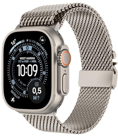 Metal Correa Compatible con Apple Watch Ultra 3 49mm 44mm 46mm 45mm 42mm Hebilla Paracaídas Metal Correa para Ultra 3 2 1,SE 3 2 1,iWatch Series 11 10 9 8 7 6 5 4 3 2 1 Mujeres Hombres