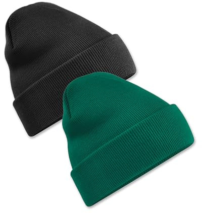 2er Set Beanie Mütze Unisex – Weiche warme Strickmütze für Damen & Herren | Wintermütze elastisch, angenehm & vielseitig | Warmes Acryl, Einheitsgröße | Outdoor, Alltag, Sport, Skifahren, Geschenkidee
