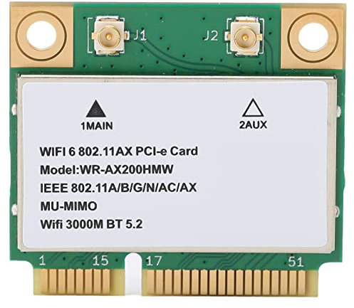Scheda di Rete Wireless 2.4G/5G Dual Band 2974M WiFi6 MU MIMO per PC con | Mini PCIE, Veloce Ed Efficiente, Supporta Notebook, Piccoli Host, Macchine Tutto in , Macchine