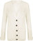 Purple Hanger New Womens Everyday Long Sleeve Button Top Ladies Chunky Aran Cable Knit Grandad Cardigan (12-14 ML, Cream)