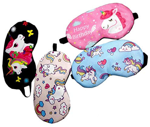 4 stücke Einhorn Schlafmaske Abdeckung Leichte Weiche Augenmaske für Männer Frauen Kinder