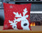 KAMACA Kissenbezug Kissenhülle 40x40 cm Filigrane Stickerei Eyecatcher in Herbst Winter Weihnachten (Lustige Elche rot)
