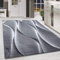 HomebyHome Teppich Wohnzimmer 80x150 cm Läufer Flur Schwarz Kurzflor Wellen Design - Teppich Schlafzimmer, Esszimmer, Küche Flauschiger Extra Weich Tepich Waschbär Einfache Reinigung