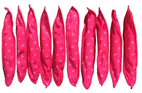 Gaoominy 10 Stueck Magie Lockenwickler Nachtschlaf Wellenpunkt Schaum Lockenwickler Roller Flexible weiches Kissen Lockenwickler DIY Schwamm-Haar-Styling Roller Werkzeuge