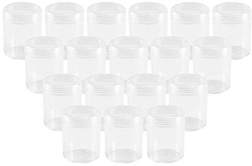 NACTECH 24pcs Récipient de Stockage 40ml Bocal Plastique Transparent Pots de Stockage Bocaux en Plastique Pots Cosmétiques Vide Clair Pots de Voyage avec Couvercle pour Maquillage Crèmes Lotion