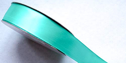 CaPiSo 25m doppelseitiges Satinband Premium-Qualität Schleifenband Satin Dekoband Geschenkband beidseitig (Türkis, 25mm)