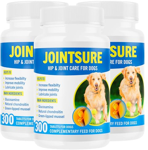 JOINTSURE SENIOR Hip & Joint Supplements for Dogs - Pack of 900 Tablets- Soothes Joints, Aids Mobility - High Levels of Glucosamine & Green Lipped Mussel (packaging may vary)