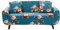 Mengmiao Sofahusse Sofa Möbelschutz Stretch Drucken Sofa Abdeckung Antirutsch Couchbezug mit 2 Pcs Sofa Kissenbezug Elastische Sofabezug (Blau#1, 145-180 cm(2 Sitz))
