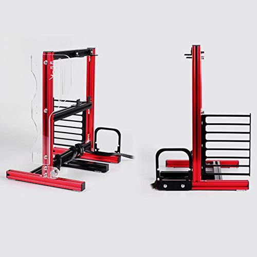Lazmin Offenes vertikales Computer-Rack, Rahmen aus leichtem Aluminiumlegierung Offenes DIY-Computergehäuse, Unterstützung von ATX, M-ATX, für ITX-Motherboard(rot)
