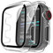 TAURI 2 Pezzi Cover per Apple Watch Series 3/2/1 42mm Pellicola Protettiva in Vetro Temperato,[Sensibile al Tocco] [Copertura Completa] Cover Protettiva Paraurti Sottile per iWatch 42mm -Trasparente