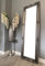 DOWNTON INTERIORS Tall Antique Silver Full Length Dressing Wall Mirror with Bevelled Glass - Overall Size: 142 cm x 47 cm