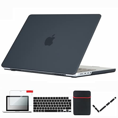 Se7enline Custodia rigida compatibile con MacBook Pro 14 2021-2024 per modelli A2918 A2992 A3112 A3401 A2779 A2442 M4 M3 M2 M1 e skin per tastiera, custodia, protezione schermo e tappo antipolvere,