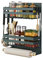 Redwestmelon Magnetic Fridge Spice Rack 3 Tier Kitchen Condiment Seasoning Storage Organizer Shelf, Refrigerator Side Rack with Paper Towel Holder and 4 Removable Mobile Hooks