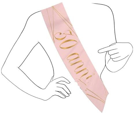 Big Party Fascia Premio Metallizzata 30 Anni Rosa Gold