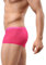 Drelaar Boxer à rayures sexy transparent pour homme, rose rouge, M