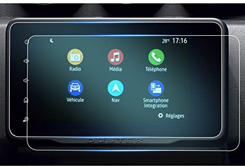 CDEFG Compatible with Renault Dacia Duster 2022 2023 2024 Navigation Screen Protector Protective Film 4H Scratch-Resistant Duster 8 Inch GPS Transparent Car Navi Film Duster 2024 Accessories 2PCS