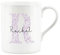 Personalised Bone China Mug - Floral Pink Letter R Initial Gift - Small Coffee Tea Cup Present