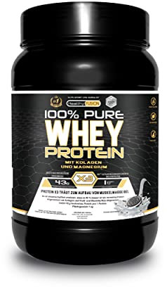 Healthy Fusion, Whey Protein, Reines Whey-Protein mit Kollagen + Magnesium | Verbessert dein Training | Schützt und steigert die Muskelmasse | 1000g Keks