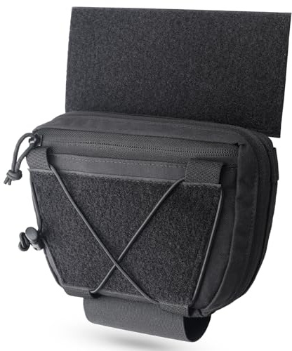 WYNEX Tactical Admin Drop Pouch Utility EDC Tool Pouches for Molle Carrier Vest Chest Rig Accessories Dangler Pouch with Hook Loop Panel