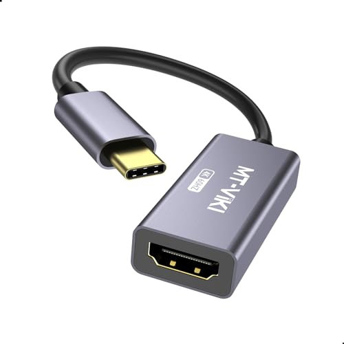 MT-VIKI 4K60Hz USB C HDMI Adapter, Thunderbolt 3/4 auf HDMI Adapter USB C Kompatibel mit MacBook iPad Surface Galaxy Dell und mehr