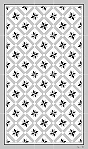 DobleUve Estudio Alfombra Vinílica Hidráulica 24 | Color Gris | 65x140 cm | Alfombra Cocina Lavable Antideslizante | Alfombra Vinilica | Suelo Vinílico | Alfombra Vinilo Salón