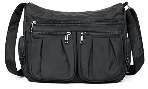 VOLGANIK ROCK Umhängetasche Damen Groß Kapazität Handtasche RFID Leichte Nylon Schultertasche Tasche Damen Reisetasche Einkaufstasche