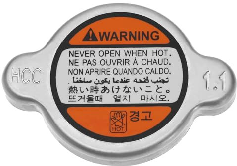 OTOTEC Radiator Cap of Expansion Tank for Car 25330-3K000 2533038001 1K2N115205 Withstand 1.1Bar Pressure Metal Rubber Material for Durability Reliability Compatible with Hyundai