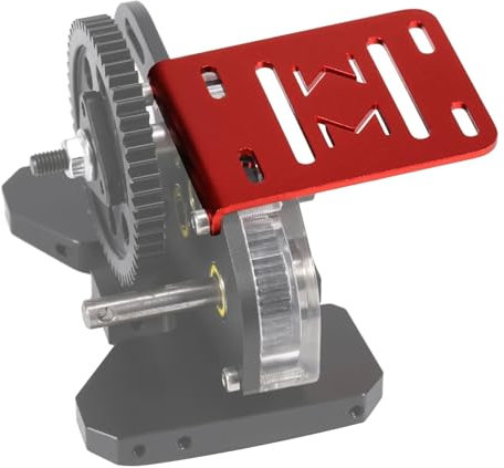 AMK 1/10 Transmission CNC Aluminum Accessory Tray Electronic Battery ESC Holder for 2Low Transmission 1/10 RC Crawler Comp Builds LCG Chassis Upgrades Accessories (1/10 Electronic Tray Red)
