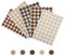 Tabanzhe Screw Hole Stickers - Conceal and Beautify with 5 Sheets of 21mm Self-Adhesive Cover Caps Featuring Wood Texture for Wood Wardrobe and Furniture
