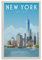 Jdheeh Poster vintage de New York - Affiches de voyage sur toile - Décoration murale - 20 x 30 cm