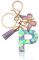 CHUQING Porte-clés avec lettre porte-clés fille initiale cadeau femmes porte-clés papillon, violet, Violet-p, S
